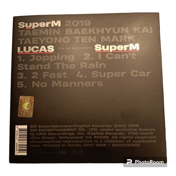 🎵SuperM The 1st Mini Album 'SuperM' LUCAS Ver. Kpop Music - Picture 4 of 8